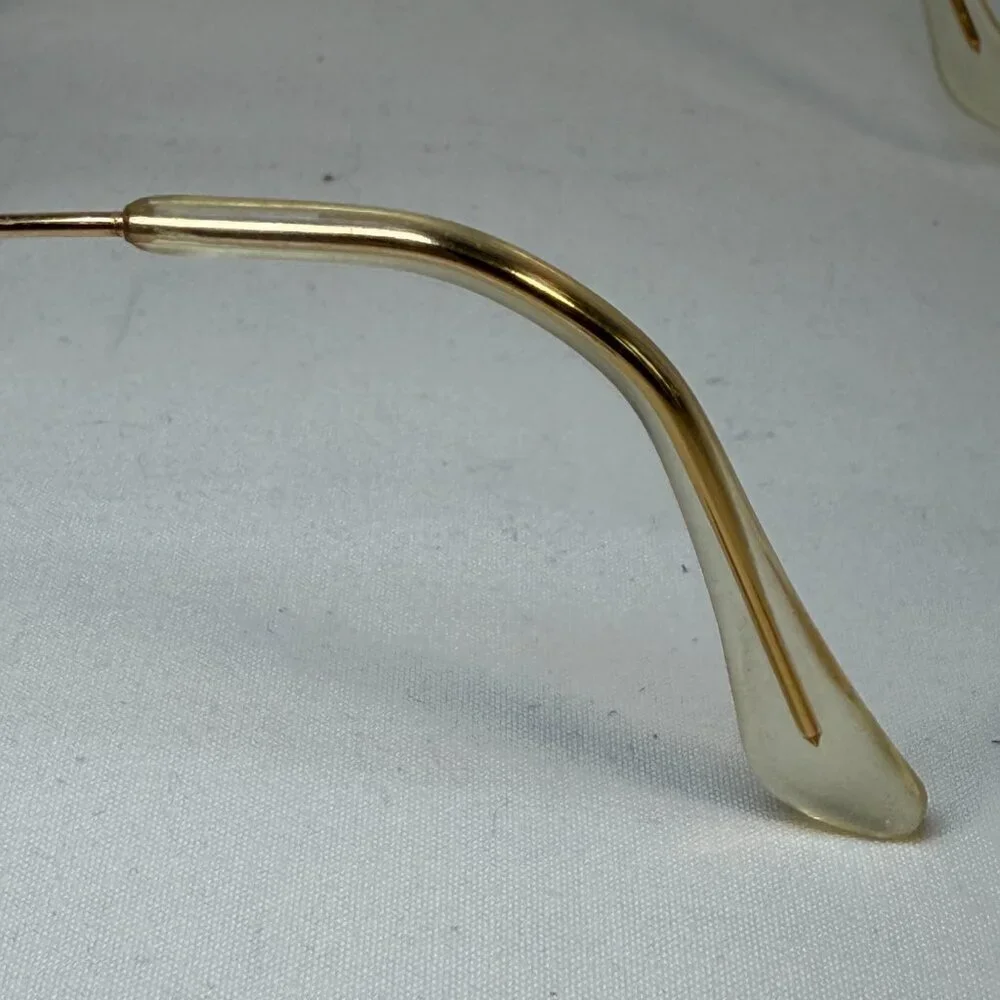 Authentic Vintage 80s RAY-BAN Gold Metal Aviator Sunglasses Small